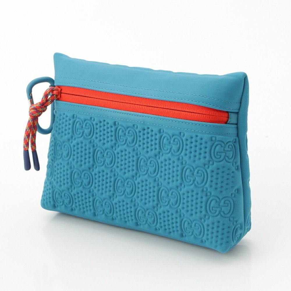 Gucci Clutch Scuba Pouch GG Blue Bag